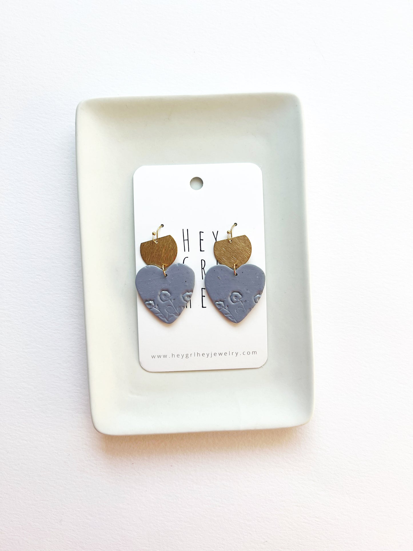 The Slate Heart Earrings