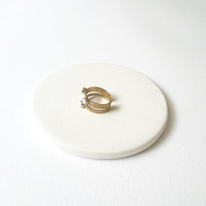 White Marble Ring