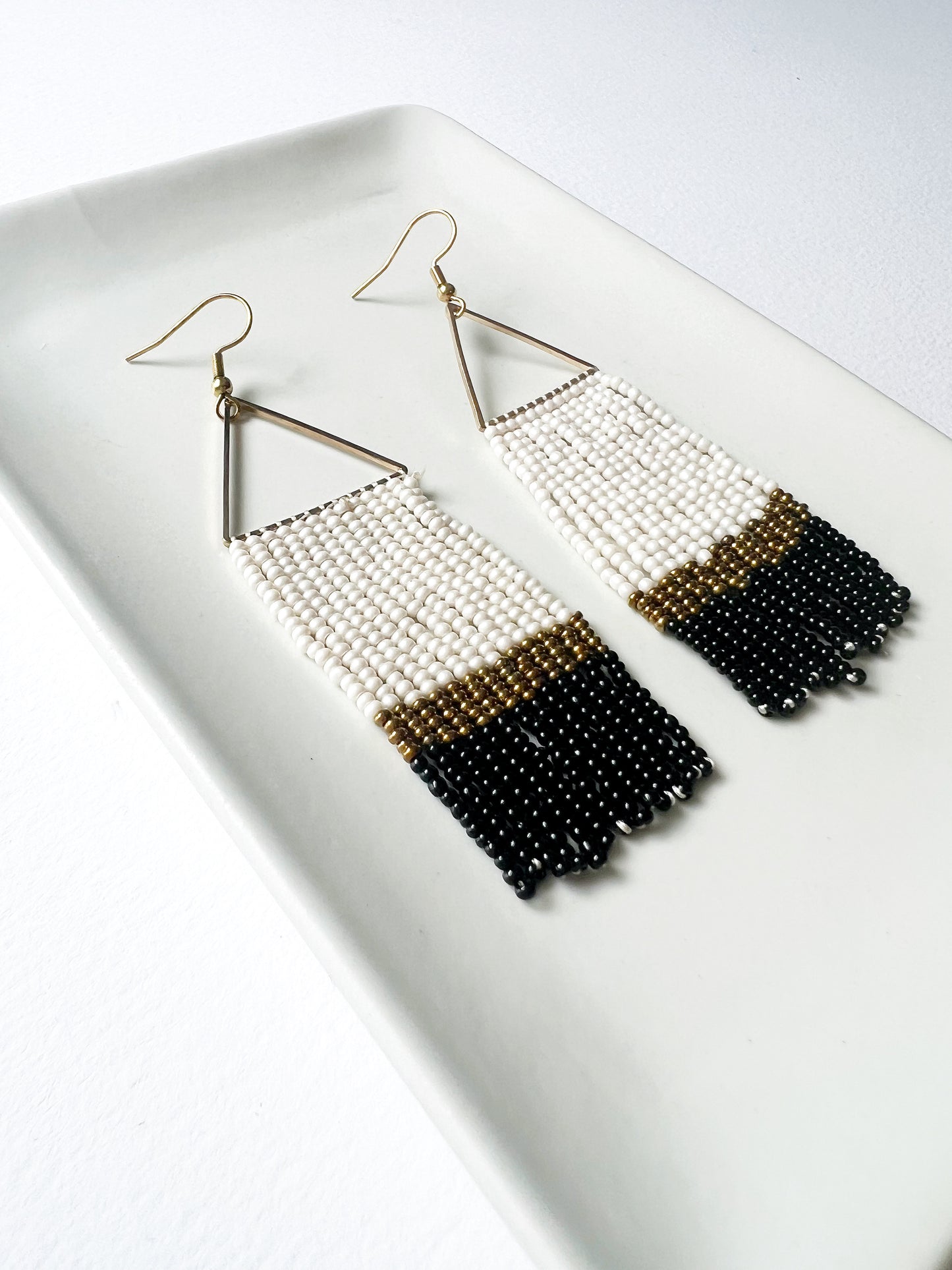 The Beaded Earrings in Black