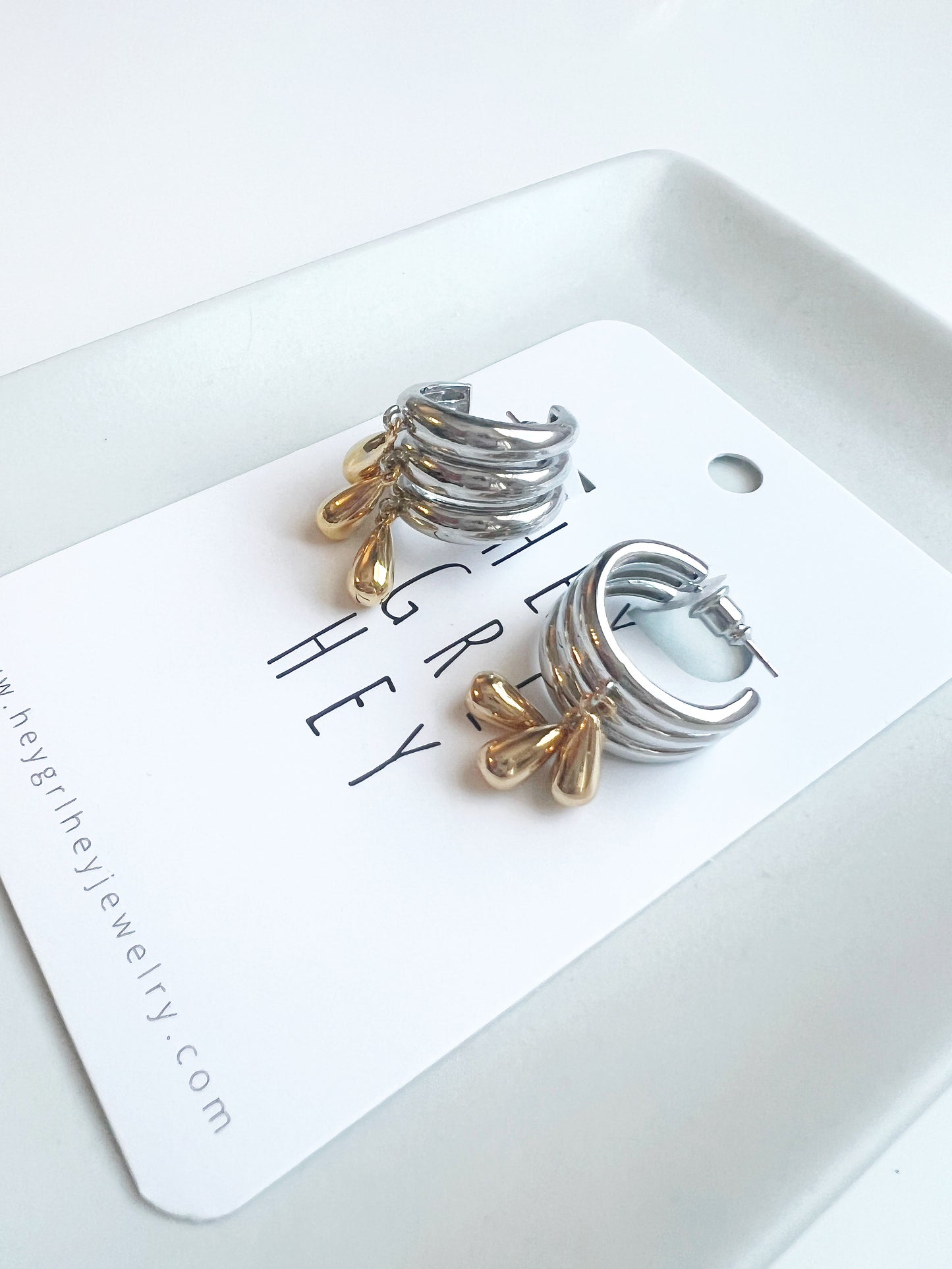 The (Silver and Gold) Lina Hoop Earrings