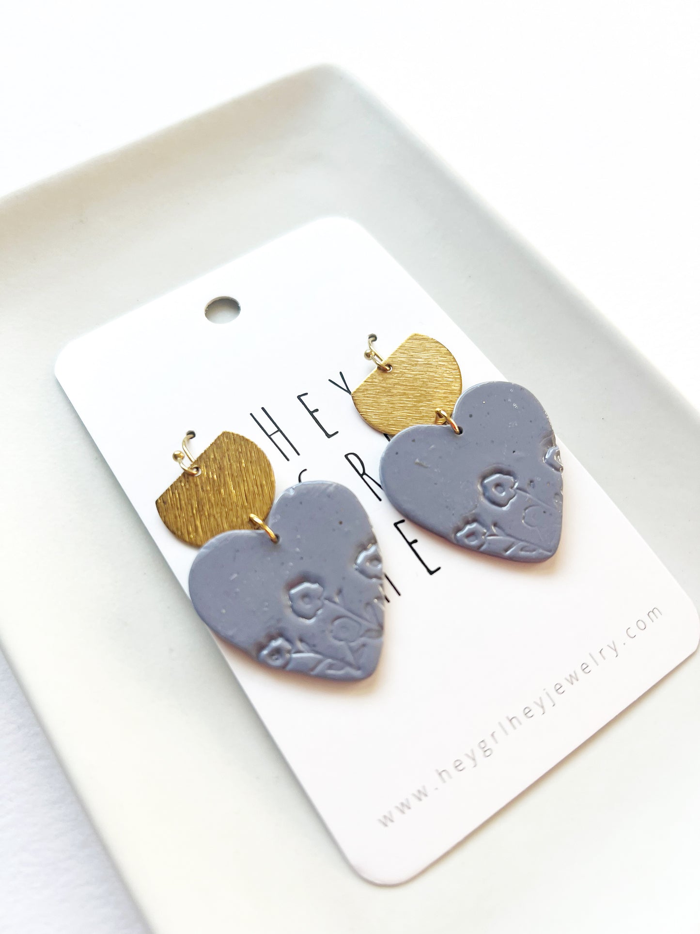 The Slate Heart Earrings