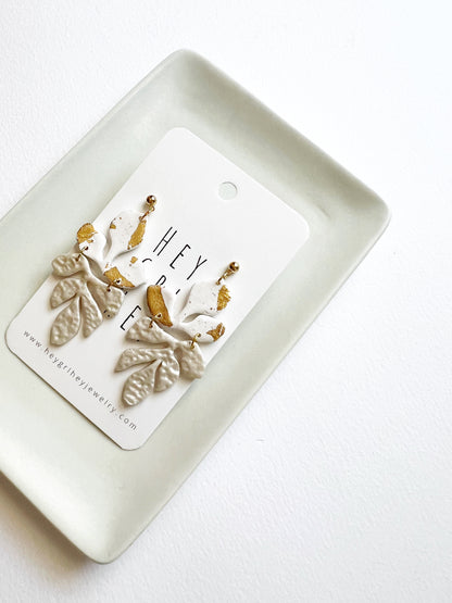 The Fairy Leaf Clay Earrings