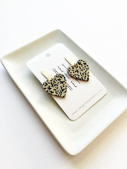 The Dalmatian Heart Earrings