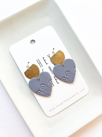 The Slate Heart Earrings