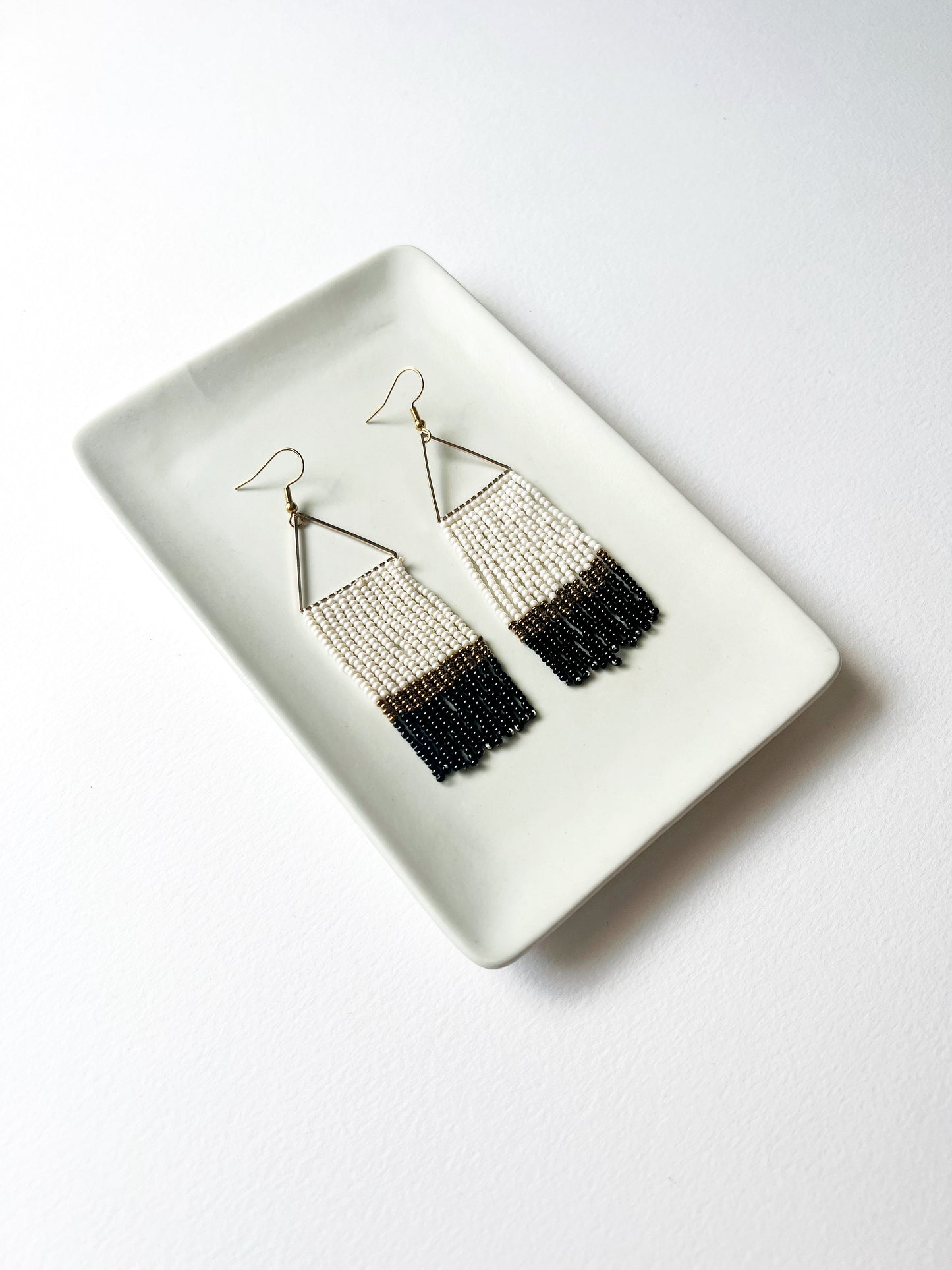 The Beaded Earrings in Black