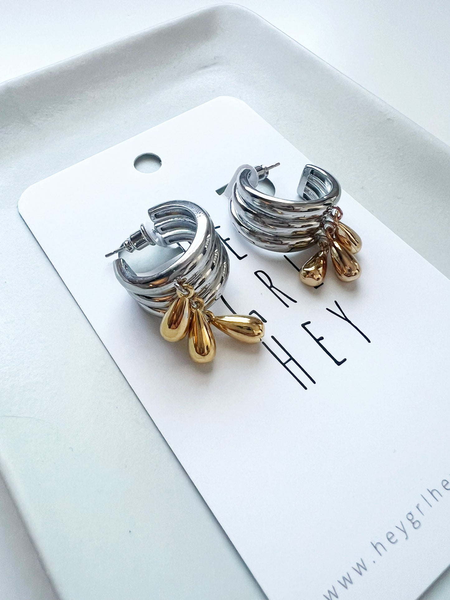 The (Silver and Gold) Lina Hoop Earrings